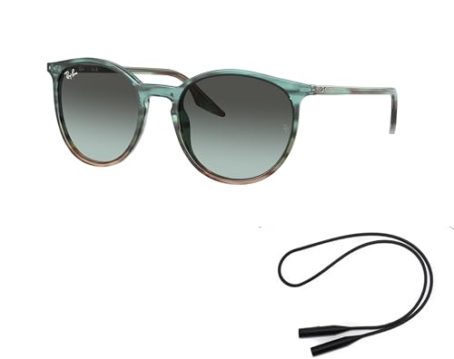 Ray-Ban RB2204 Sunglasses Bundle: RB 2204 1394GK Striped Blu Gradient Green Blu and Universal Anti-slip Silicone Leash2