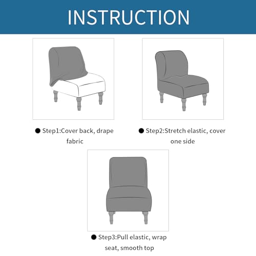 Funda de sofá reclinable sin brazos para renovar el salón y proteger sillas de oficina 6