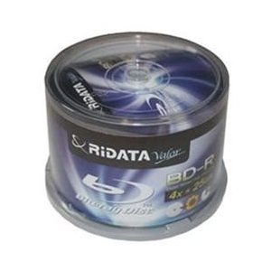 Ridata 50 Blu-ray Valor 4X BD-R 25GB Disc White Inkjet Hub