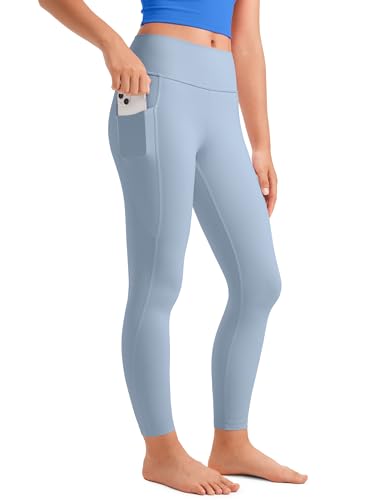 CRZ YOGA Chicas Butterluxe Polainas con Bolsillos Atléticas Cintura Alta Salón Bailar Correr Yoga Batista Azul XS