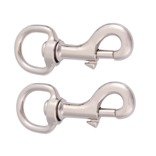 Totority 2Pcs Pet Collar Spring Hooks with Swivel Joints for Traction Rope Buckles Non Corrosive Accessories for Dogs and Cats for Leashes and Camping