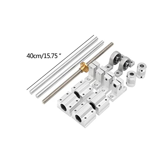 Accouplement optique arbre horizontal 15 mm avec broche filetée T8 et palier - 4