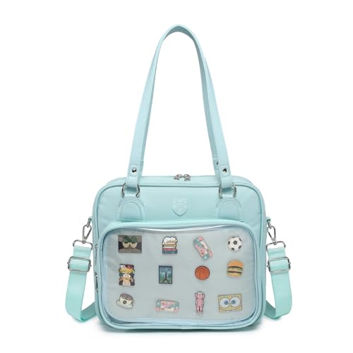 Image of Oxford Ita Bag Crossbody Shoulder Bag Satchel Messenger Backpack Multi-Purpose Pins Display