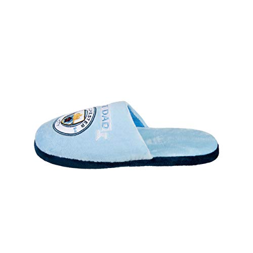 FOCO Officially Licensed Best Dad Football Mule Slippers (Manchester City FC) (6/7 UK)