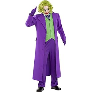 Funidelia | Disfraz de Joker – El Caballero Oscuro para hombre ▶ Superhéroes, DC Comics, Villanos – Disfraz para adultos y divertidos accesorios para Fiestas, Carnaval y Halloween – Morado