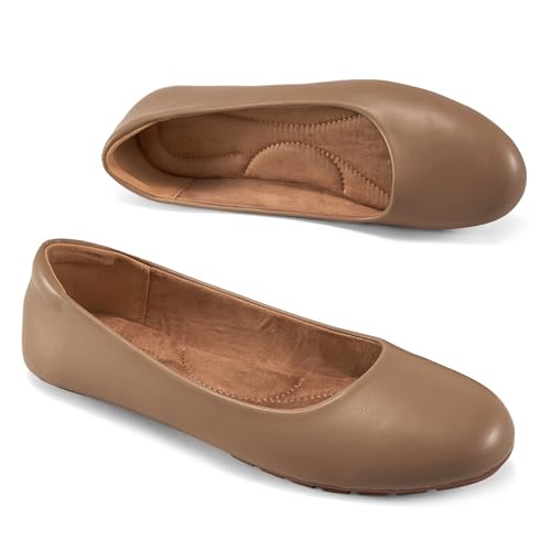 Image of Aomigoct Flats for Women Ballets Shoes: Dress Slip Comfortable Work Flats for 2026 - Casual Ladies Wedding Walking Flat