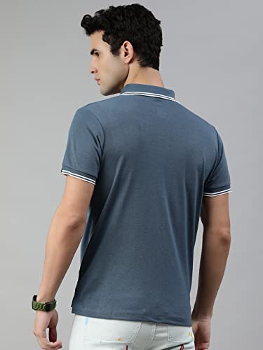 Image of Urbano Fashion Men's Solid Slim Fit Half Sleeve Cotton Polo T-Shirt