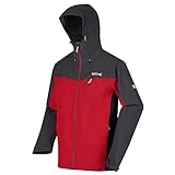 Verschweißte Nähte Regatta Mens Birchdale Shell Jacket, ChinseRd/Ash, X-Large