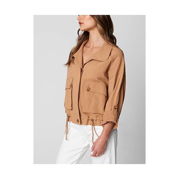 [BLANKNYC] womens Luxury Clothing Utility Parka Jacket Coat With Pockets - Image 4