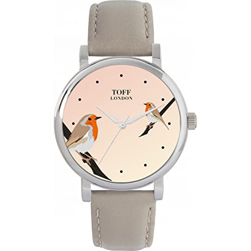 Toff London Robins �o�[�h�E�H�b�` ���f�B�[�X 38mm �P�[�X 3�C���h�� �J�X�^���f�U�C�� �N�H�[�c���[�u�����g ���O�W���A���[ �t�@�b�V���i�u��, TLWS-83462�B