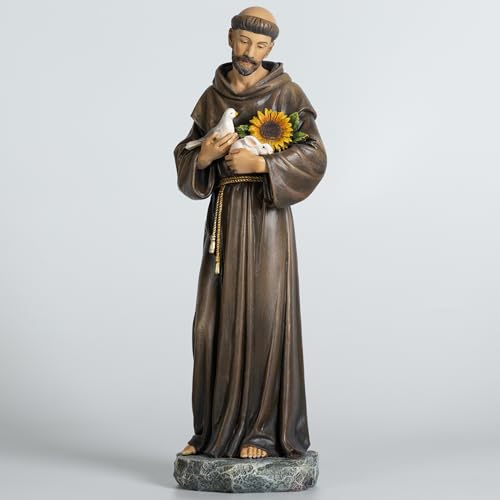 Estatua de San Francisco de Asís 12.5 pulgadas miniatura 4