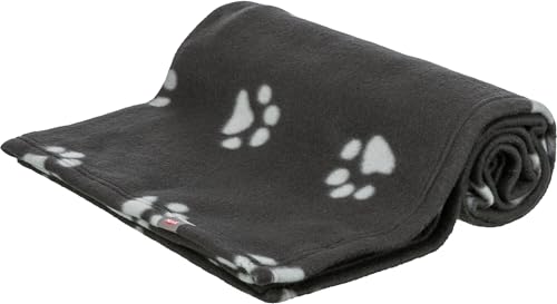 Trixie 37182 Fleecedecke Barney, 150 × 100 cm, schwarz/beige, Large