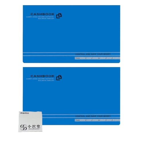 ダイゴー 通帳型キャッシュブック ネイビー おこづかい帳 家計簿 金銭出納帳 62ページ 82×138mm OZAWAセット J1136