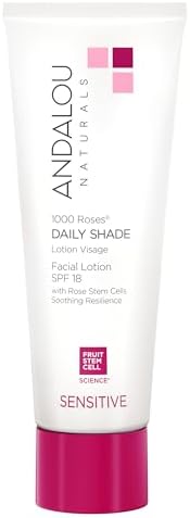 Andalou Naturals 1000 Roses Daily Shade Facial Lotion SPF 18, 2.7 Ounce