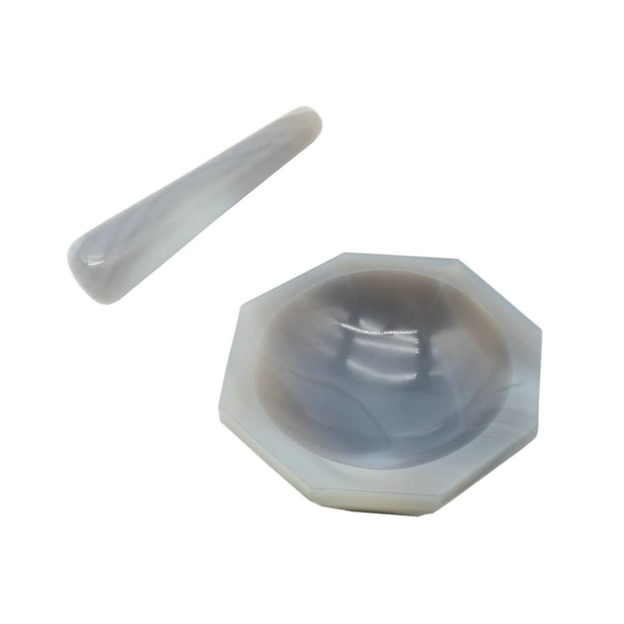 1 PZ 80 MM Uso Laboratorio Mortaio E Pestello Agata Mortaio Con Mola Spice Mills Mortaio Rettifica Kit