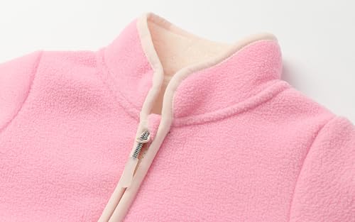 Image of LittleSpring Boys Girls Polar Fleece Jackets Fur Lined Zip Up Warm Winter Coat