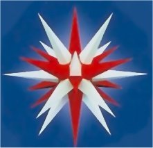 Preisvergleich Produktbild Herrnhuter Sterne für Außen, Kunststoff, 68 cm, mit Beleuchtung, rot / weiß