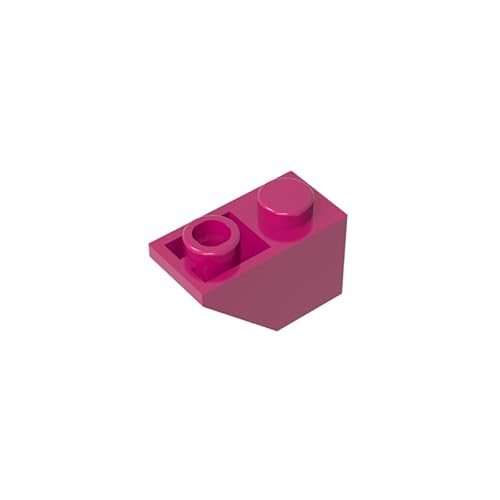 Gobricks GDS-597 Slope Inverted 45° 2x1 50PCS Compatible with Lego 3665 DIY Parts and MOC Components for Major Brick Brands Color:Magenta 124