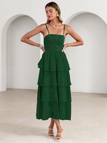 Image of Simplee Womens Summer Strapless Maxi Dress 2026 Boho Floral Off Shoulder Wedding Guest Dresses Tiered Beach Long Sundress