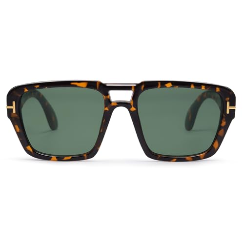 Square Aviator Sunglasses for Women Men Retro Big Pilot Frame Womens Trendy Rectangle Shades GM96062