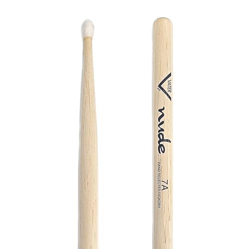 Vater 7A Nylon Tip Hickory Drum Sticks, Pair