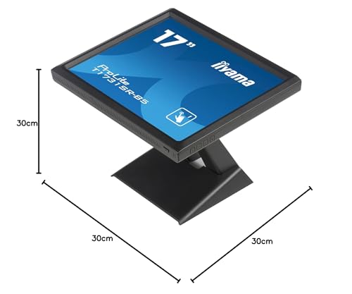 iiyama Prolite T1731SR-B5 - LED Monitor - 17' - Touchscreen - 1280 x 1024 - TN - 250 CD/m² - 1000:1-5 ms - HDMI, VGA, DisplayPort - Speakers - Matte Black