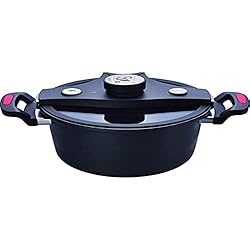 Cazuelas Iber Olla Express Grande Antiadherente de Cocción Lenta 5L - Olla con Limitador de Presión Baja Hasta 8 Comensales - Olla Rápida 105°C Compatible con Cocina de Gas, Eléctrica, Inducción | GT LifeStyle