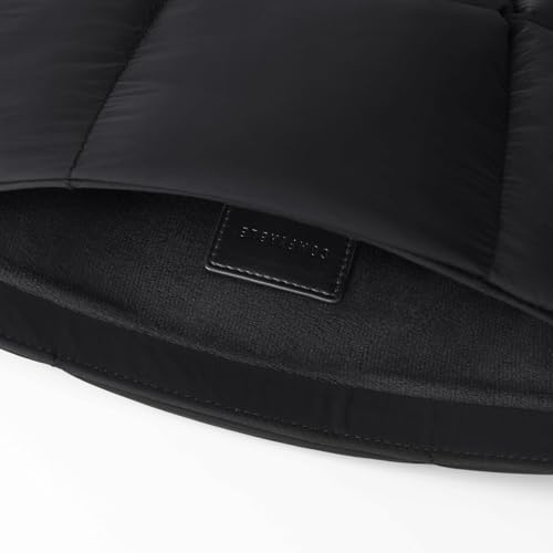 Image of Comfyable Puffy Laptop Sleeve 15 Inch 16 Inch, Quilted Puffer Laptop Carrying Case, Pillow Case Compatible for MacBook Air 15 in M3 2024 & MacBook Pro 16 in M4 2024 M3 M2 M1, 16 in Puff Cover, Black