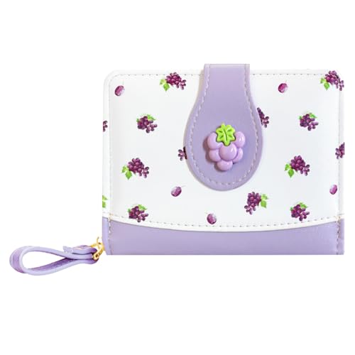 Image of Sunwel Fashion Girls Cutest Prints Wallet Card Slots Small Wallet with Zipper Coin Pouch Wallet for Women