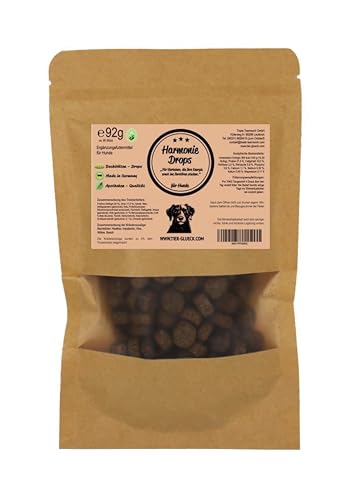 Haut-Harmonie Drops Hund – Natürliche Bachblüten-Leckerlis für Sensible Hunde | Unterstützt Gelassenheit bei Umweltreizen & Nervosität | Hohe Akzeptanz | Premiumqualität Made in Germany | 92 g