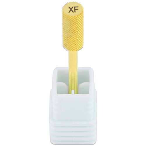 Pana Flat Top Small Barrel 3/32" Shank Size Fast Remove (Gold, 2X Fine Grit) Acrylic Or Hard Gel Nail Drill Bit For Manicure Pedicure Salon Professional Or Beginner #TOP6