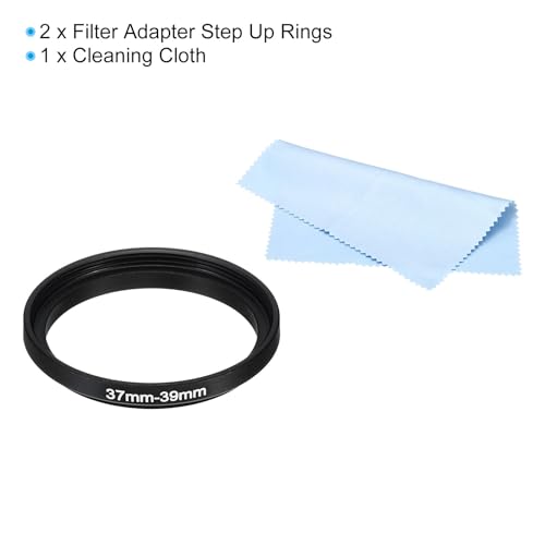 PATIKIL 37mm-39mm Metal Step Up Ring with Cleaning Cloth - Image 3
