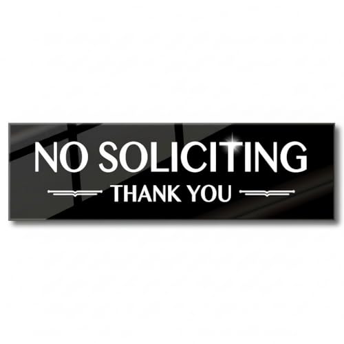 Panneau No Soliciting pour stopper le démarchage à domicile sur porte