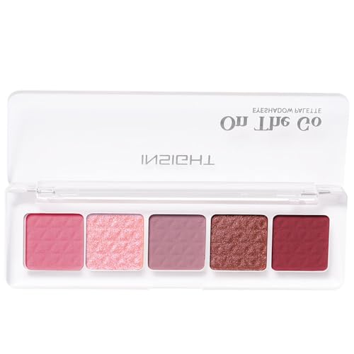 INSIGHT On The Go Eyeshadow Palette – Rosaline | Highly Pigmented | Silky Smooth | Crease-Free Blending | Shimmer & Matte Shades | Travel-Friendly (10g)