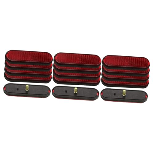 Totority 3sets Bike Reflective Strips Red Side Reflectors Professional Bike Accessory High Reflective Plastic 5pcs*3