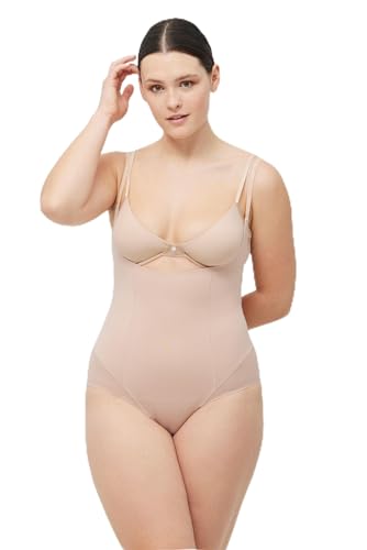 YSABEL MORA - Body-up Reductor Algodón Nude, Moldea y Define la Silueta, Comodidad y Sujeción, Ideal para Uso Diario, Tecnología Antibacteriana, Transpirable y Suave, Diseño Invisible Bajo Ropa