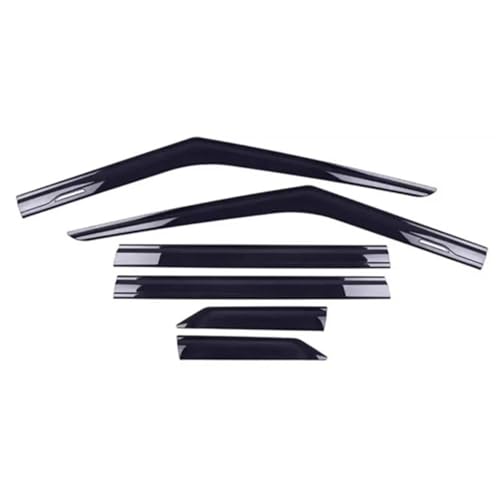 Déflecteur vitre latérale Mitsubishi Outlander 4 GM GN 2022-2025 6 pièces noir et argenté