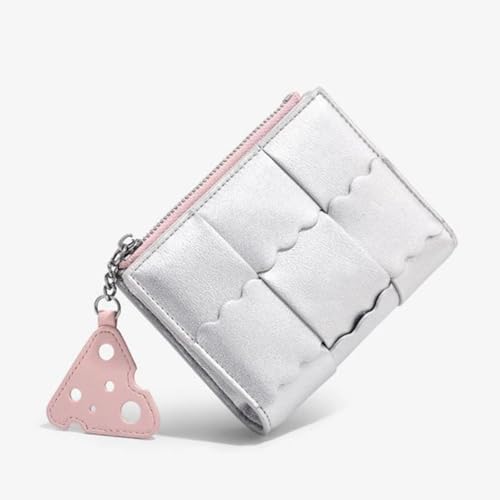 New Women's Short Wallet Multiple Card Slots Card Bag Compact Exquisite Coin Purse With Pendant3