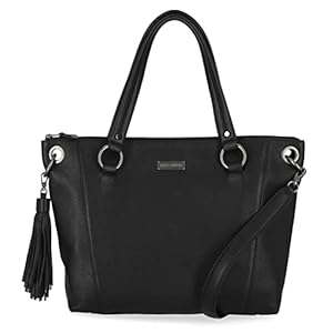 Harley-Davidson Women’s Classic Leather Satchel Purse w/Crossbody Strap, Black