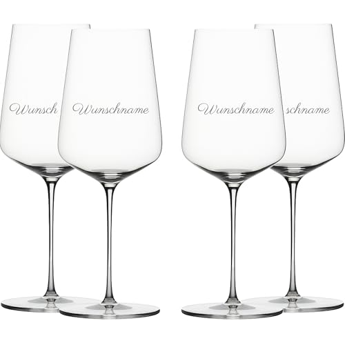 Zalto Gravur 4er Set Weinglas Universal DENK`ART 11301 mit Gravur - mundgeblasen/handgefertigt in...