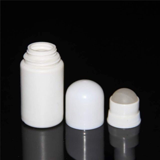 Gowxs 2 Pcs White Empty Refillable Roll On Bottles Roller Cosmetic Container,Roller Bottles,Beauty and Personal Care,Refillable Containers,Easy to Use and Store Small in Size (30ml) - Image 4
