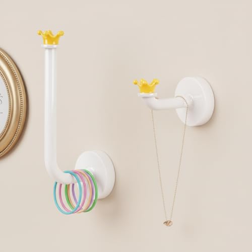 Image of HASTHIP 4PCS Adhesive Scrunchie Holder Organizer, Wall Hooks Waterproof | Frees Drawer Space, Adhesive Wall Mount, Waterproof Scrunchy Storage Stick Scrunchies Hook Headband Hairband Hair Ties Holder