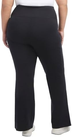 Jockey Women's High-Waisted Yoga Pants, Boot Cut Flare Leg, Studio Flare (US, Alpha, Large, Regular, Regular, Black)
