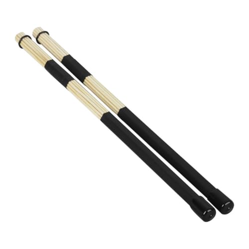 Baquetas de bambú TOYANDONA, 2 piezas, ligeras y cómodas, para batería electrónica, jazz y orquestal, color negro