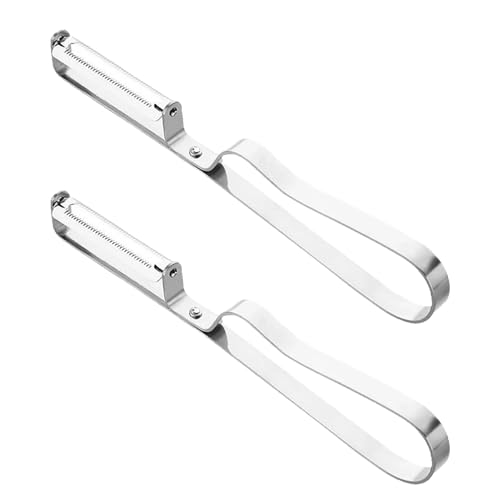 Pelador De Verduras De 2 Piezas, Pelador De Frutas De Acero Inoxidable, Pelador Giratorio En Forma De L, Pelador De Cítricos, Pelador De Frutas, Pelador De Kiwis Para Cocina Casera