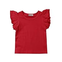 Algopix Similar Product 13 - Toddler Baby Girl Basic Plain Ruffle