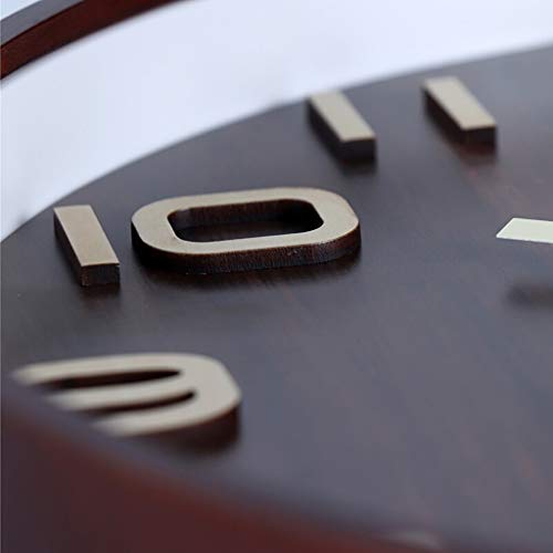 Horloge murale design moderne en bois authentique finition bicolore haut de gamme - 4