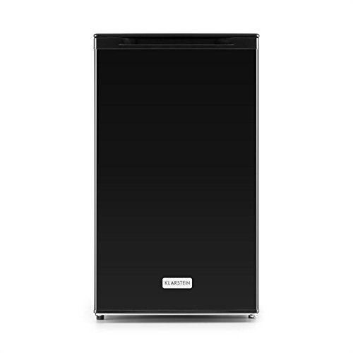Klarstein Garfield XL Mini Congelador 4 Estrellas - 75 Litros, 3 pisos, Hasta -18 °C, Puerta montable a ambos lados, Independiente, Cubitera y raspador de hielos, 80 W, Clase A+, Negro