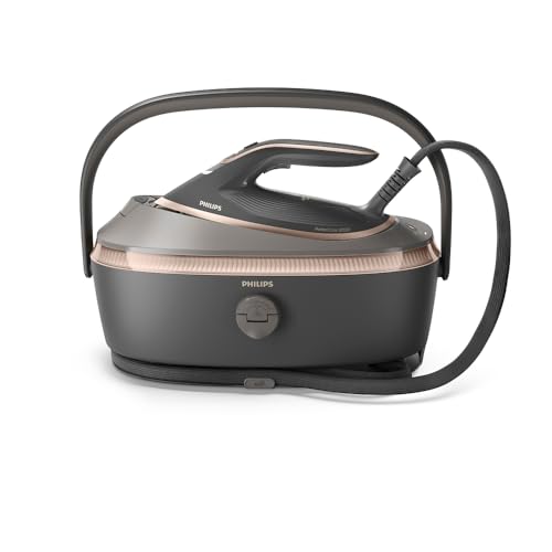 Philips PerfectCare 8000 Series Dampfbügelstation – 210g Dauerdampf, 750g Dampfstoss, Einfaches Tragen, OptimalTEMP, SteamGlide Elite, 1,4L, Easy De-Calc, Garantiert keine Brandflecken (PSG8200/80)