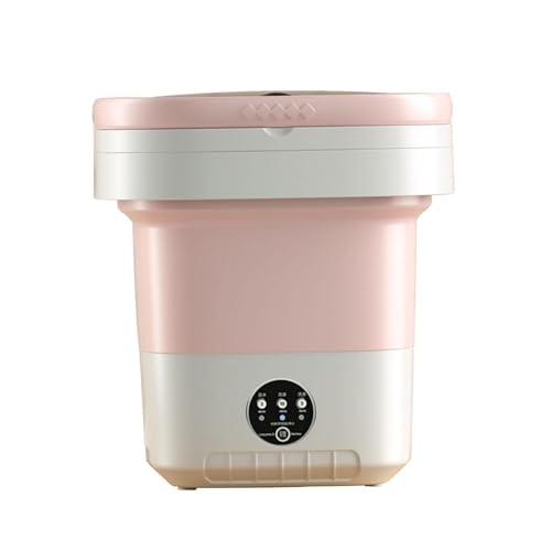 ATORSE Foldable Washing Machine Portable Washing Machine for Apartment Dorm Laundry Pink
